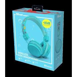 Casti cu microfon trust comi bluetooth wireless kids headphones -albastru...