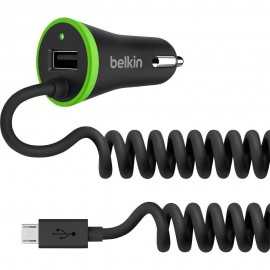 Belkin car charger + cable f8m890bt04-blk car charger with usb