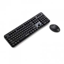 Kit tastatura + mouse serioux retro dark 9900bk wireless 2.4ghz
