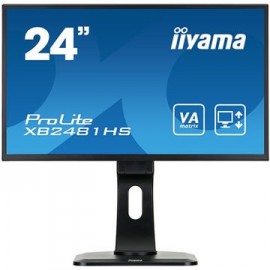 Monitor Iiyama LED 23.6'' XB2481HS-B1 Full HD, 6ms, DVI-D, HDMI, boxe, Negru