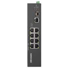 Switch 8 porturi hipoe hikvision ds-3t0310hp-e/hs pentru mediu industrial l2