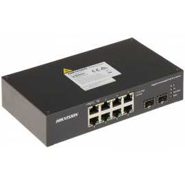 Switch gigabit 8 porturi poe hikvision ds-3t0510hp-e/hs destinat pentru medii
